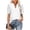 White#1, variant on Juebong Ladies Shirts Clearance, Women Button Up V Neck Short Sleeve Blouse Casual Solid Summer Easy Match T-Shirt Spring Tops