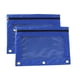 thumbnail image 1 of Estuche para lápices, bolsa para lápices, 2 piezas, carpeta de tela con ojales, B5, bolsa de almacenamiento para oficina, con tres agujeros y cremallera, estuche para lápices., 1 of 9