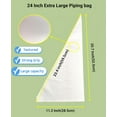 thumbnail image 4 of Extra Large Piping Bags 24 Inch - 100Pack Disposable Pastry Bags - Thick Anti-Burst Pastry Icing Frosting Piping Bags For Decorating Cupcakes Cakes Cookies (Extra Large 24 Inch-100 Pack), 4 of 4
