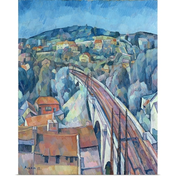 Great BIG Canvas | Rolled Walter (1883-1916) Rosam Poster Print entitled The Railway Bridge at Meulen