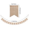 thumbnail image 2 of Banderines de arpillera 15 piezas Zhivalor bandera triangular decoración DIY bodas baby shower cumpleaños fiestas vacaciones, 2 of 4