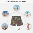 thumbnail image 6 of Kids' Beach Pants Comfortable Swim Trunks Cute Snails and Mushrooms Shorts for Pool Vacation and Lounge Wear Small, 6 of 8