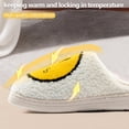 thumbnail image 4 of Retro Smile Face Slippers for Women Men Cute Soft Plush House Slippers Indoor Outdoor Warm Lightweight Fuzzy Slides, 4 of 5