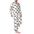 thumbnail image 2 of Balery Dachshund Dog Pijama para Hombre de Dos Piezas con Manga Larga, Conjunto de Dormir y Descanso Suave con Bolsillos-X-Large, 2 of 7