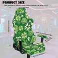 thumbnail image 2 of SCRAWLGOD St. Patrick's Day Four Leaf Clover Beige Green 4 Pieces Gaming Chair Covers Slipcovers Non-Slip Gamer Chair Cover Washable Stretch Rotating Armchair Covers with Armrest Covers, 2 of 7