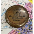 thumbnail image 3 of Antique Brass 3" Vintage Robert Frost Direction Marine Graduation Compass Confirmation Day Life is Beautiful with You Beautiful Handmade Men Gift, 3 of 4
