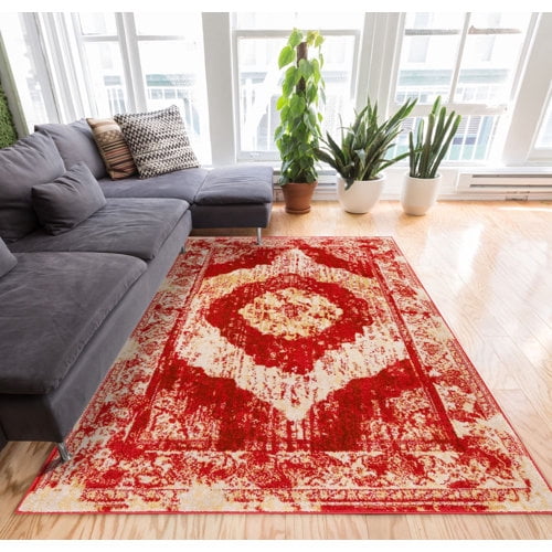 Well Woven Sydney Red/Beige Area Rug
