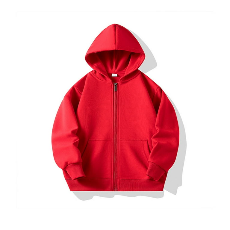 Caqnni Zip Hoodie Sleeve Little Girls Color Top Kids Long Up
