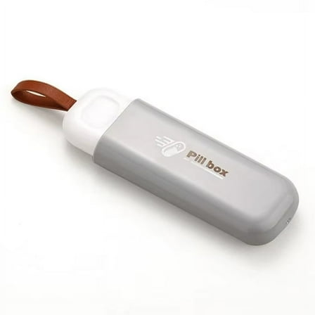 3 Compartment Pill Box - Portable Medicine Organizer, Moisture-Proof Travel Pill Holder for Pocket B,2 * 3 Compartment Pill Box,Grey