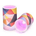 thumbnail image 7 of Yayeee Flameless Candles with Remote Flickering Battery Operated Multi Color Changing, Purple Triangles, 7 of 7