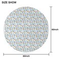 thumbnail image 6 of White Cartoon Unicorn Rainbow Heart Star Pattern Round Tablecloth 60"x60",Wrinkle Wipeable Table Cloth for Kitchen Dining Room Picnic Patio Party, 6 of 6