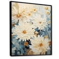 thumbnail image 2 of Designart "Simply Beige And Muted Blue Mums In Bloom III" Mums Floater Framed Canvas Prints, 2 of 5