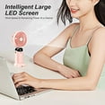 thumbnail image 4 of Portable Handheld Fan, Portable Fan Rechargeable, 5000mAh, 180° Adjustable, 6 Speed Wind, Display Electricity in Real Time, USB Rechargeable Foldable Fan, Quiet Personal Fan with Power Bank, 4 of 5