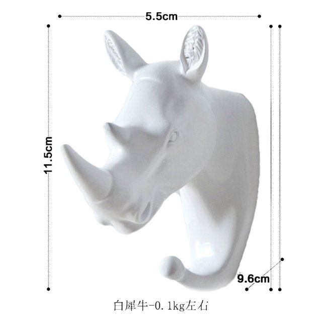 SAYOO Colgador de Ropa para casa, Gancho Decorativo con Forma de Cabeza de Animales en Oro/Negro/Blanco para Pasillo, Vestuario, Armario SAYOO casual