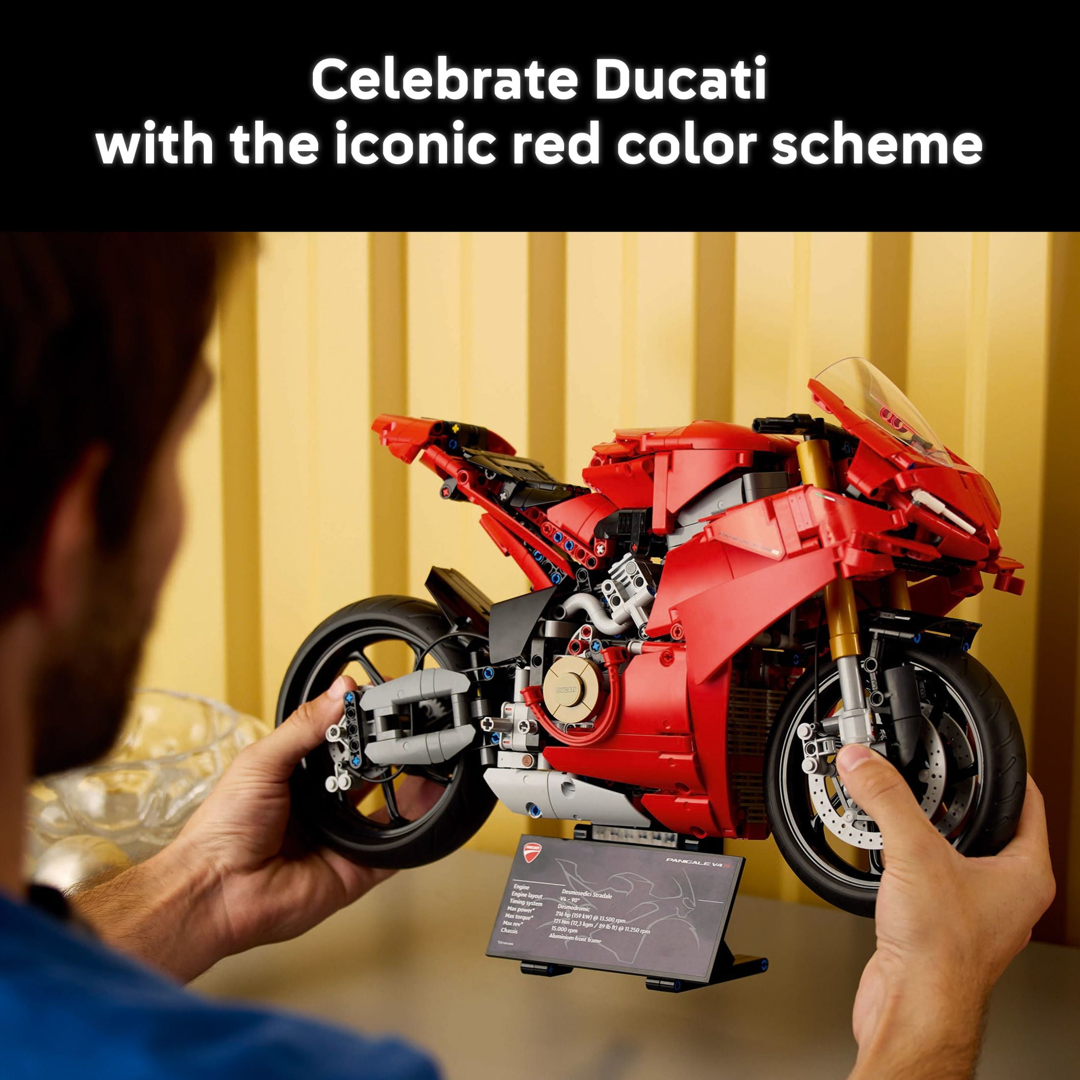 LEGO Technic Ducati Panigale V4 S Motorcycle Toy - Building Set for Adults, Men & Women, Ages 18+ - Gift for Ducati & Motorcycle Fans - 42202