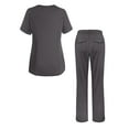 thumbnail image 2 of Adar Uniformes Ensemble de Sarrau pour Femmes - Haut à Col en V Amélioré/pantalon à Multiples Poches, 2 of 7