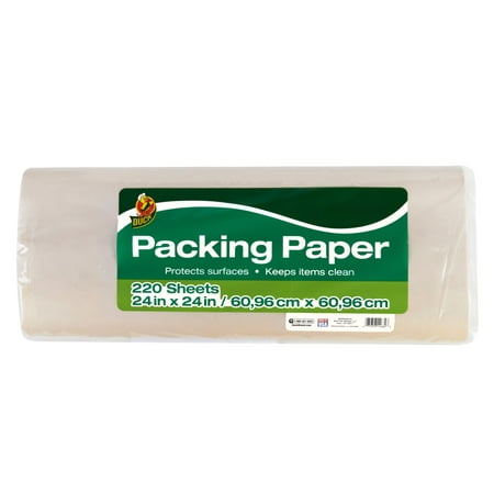 Duck Brand Packing Paper - White, 220 sheets, 24 in. x 24 (Best Packing Materials For Moving)