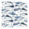 thumbnail image 1 of SheetWorld 100% Cotton Flannel Fabric By The Yard, Blue Whales, 36 x 44, 1 of 2