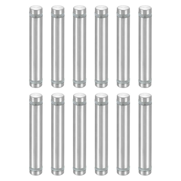 Uxcell 12 Pack Sign Standoff Screws, 1/2"x2.76" Stainless Steel Advertising Screws, Silver