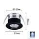 thumbnail image 2 of CHAO Juego de 4 focos LED empotrables en miniatura (negro), 3 W, blanco frío, 2 of 3