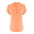thumbnail image 4 of Weikingp Tops For Women Trendy Summer Shirts For Women Womens Basic Tee Shirts Short Sleeve Shirts For Women Going Out Tops For Women Orange L, 4 of 8