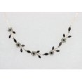 thumbnail image 3 of Faship Black Rhinestone Crystal Floral Rose Gold Plated Necklace Earrings Set, 3 of 5