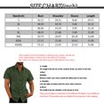 thumbnail image 3 of Strungten Men's Linen Short Sleeved Casual Shirt Collarless Standing Collar Summer Top hawaiian shirt for men, 3 of 3