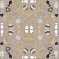 thumbnail image 2 of Charron, Veronique 12x12 White Modern Wood Framed Museum Art Print Titled - Otomi Cats Step 01C Neutral, 2 of 4
