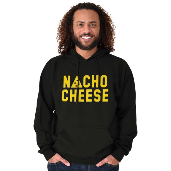 Nacho Cheese Funny Food Carbs Snacks Unisex Plus Fleece Graphic Hoodie Brisco Brands 2X