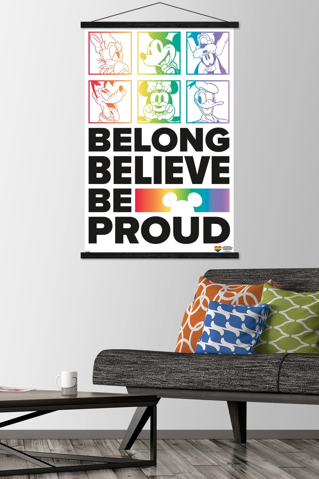 Disney Mickey Mouse - Belong Wall Poster with Magnetic Frame, 22.375" x 34"