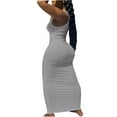 thumbnail image 5 of Fesfesfes Summer Dresses for Women Tank Dress Deep V-Neck Sleeveless Ribbed Party Club Long Dress, 5 of 8