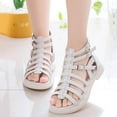 thumbnail image 6 of Xijirk Girls Sandals,Summer Children's Fashion Medium And Large Children's Roman Shoes with Soft Soles and Non for Kids,Toddler Girl Sandals/Toddler Boy Sandals(Color:Q4 White,Size:9.5), 6 of 8