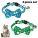 thumbnail image 1 of Collar de gato de Navidad separable con pajarita y campana para suministros de seguridad ajustables para mascotas, 2 uds., 1 of 5