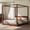 Brown, variant on MODERNLUXE King Size Wood Canopy Bed with Headboard, Gray
