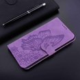thumbnail image 3 of Dteck Galaxy A32 5G Wallet Case, [Butterfly & Flower Embossed] PU Leather Wallet Case Flip Protective Phone Cover with Card Slots and Kickstand for Samsung Galaxy A32 5G, Purple, 3 of 5