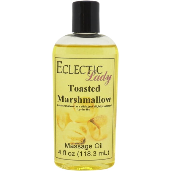 Toasted Marshmallow Massage Oil by Eclectic Lady, 4 oz, Sweet Almond Oil and Jojoba Oil