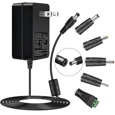 Gonine 12V Power Supply, 100V - 240V AC to DC 12V 3A 2A 1A Adapter Charger for 5050 3528 LED Strip CCTV Security Camera  Router LCD Monitor External Hard Drive, 12Vdc Power Cord US Plug