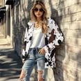 thumbnail image 4 of Garronmavis Lightweight Long Sleeve Cardigan Soft Drape Womens Fall Cardigan Jacket Plus Size Open Front Cardigan Sweatshirt for Women Beach Cover Up Cow print, 4 of 6