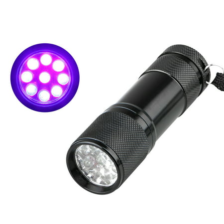 UV Flashlight Black Light, 12 LED 395 nM Ultraviolet Blacklight Detector for Dog Urine, Pet Stains Detector, Bed Bug, Hotel Room Inspection, Hunting Scorpions and