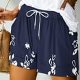 thumbnail image 2 of Mujeres Pantalones Cortos Ilustración de Verano Casual Encaje Hasta el Bolsillo Elástico, Pantalones Cortos Casuales para el Día Y el Ocio, 2 of 5