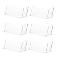 thumbnail image 4 of Raindrops 6Pcs Transparent Plastic Square Business Card Holder for Desktop Organization Card Display 4.1x1.8x1.8in, 4 of 8