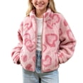 thumbnail image 5 of DJDLJWCJ Girls Fleece Lined Jacket 2-10 Winter Warm Zip Up Jacket Soft Comfortable Windbreaker Coat Pink Size 7-8Years, 5 of 8