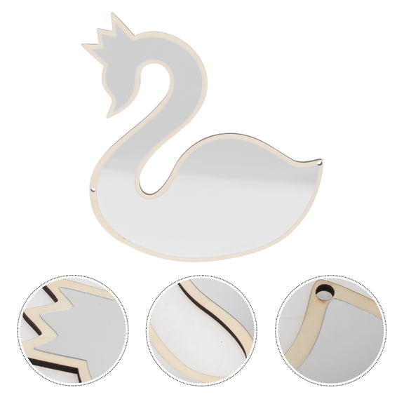 CIMAXIC Wall Mounted Small Acrylic Decorative Mirror 1 Pack for Home, Bedroom, Bathroom and Room Wall Decoration