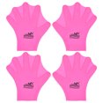 thumbnail image 7 of Uxcell 2 Pair Silicone Swimming Gloves Webbed Finger Frog Type Small Gloves Pink, 7 of 7