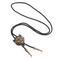 thumbnail image 3 of EHJRE Western Wolf Bolo Tie Necktie Leather Cord Pendant Necklace - Bronze,, 3 of 9