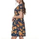 thumbnail image 2 of Easygdp Gingerbread Delights para Vestido Transpirable de Mujer, Vestido Suelto de Manga Corta con Pliegues y Bolsillos para el Verano, 2 of 6