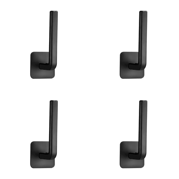 4 Pack Hat Rack for Wall Hat Organizer Strong Adhesive Hat Hooks No Drilling Hat Hanger Holder for Baseball Caps Storage Black