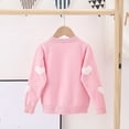 thumbnail image 4 of FYDUU Children Girls Cardigan Sweater Long Sleeve Cute Heart Graphic Soft Button Down Sweaters Fashion Kids Knit School Uniforms Sweaters Temperament Suit, 4 of 7