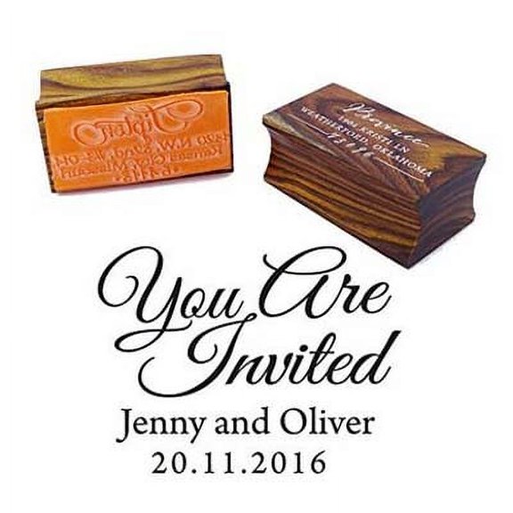 Custom You Are Invited Wood Mounted Rubber Stamp Wedding Invitation Stamp Gift Idea