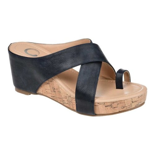 Journee Collection - Women's Journee Collection Rayna Toe Loop Wedge ...